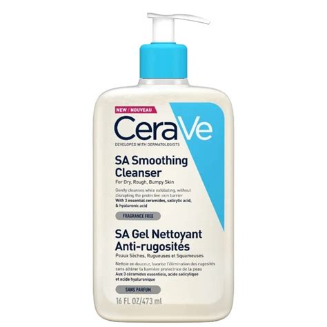 Cerave Sa Smoothing Cleanser With Salicylic Acid For Dry Rough And Bumpy