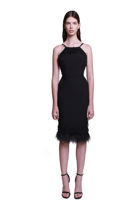 Ostrich feather dress plus size. THE OSTRICH FEATHER BLACK MIDI DRESS » Luciana Balderrama