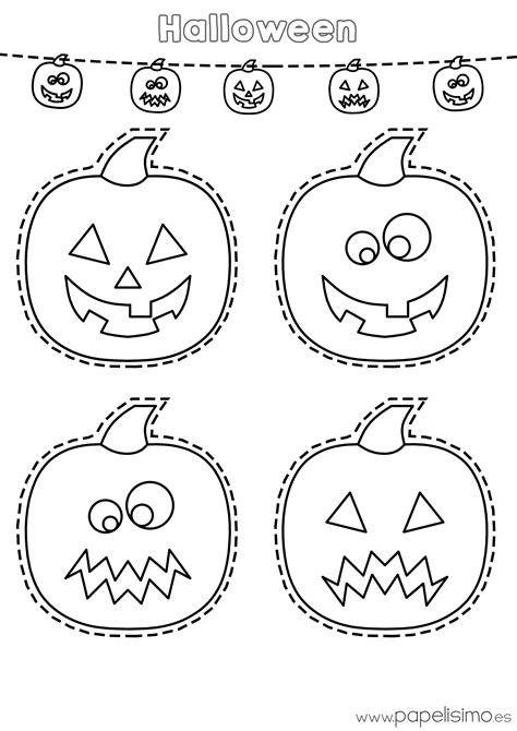 Dibujos De Calabazas De Halloween Para Recortar Calabazas De
