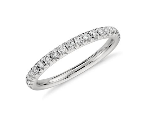 French Pav Diamond Ring In Platinum Ct Tw