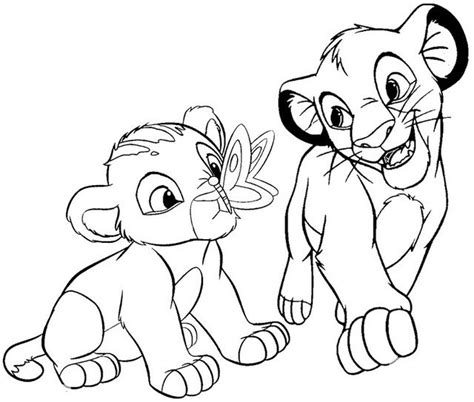 Mufasa and nala love simba the lion king coloring page : baby simba and nala coloring page of the lion king | Lion ...