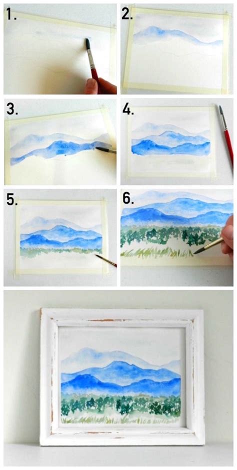 Watercolor Landscape Painting Tutorial Step By Step Painting