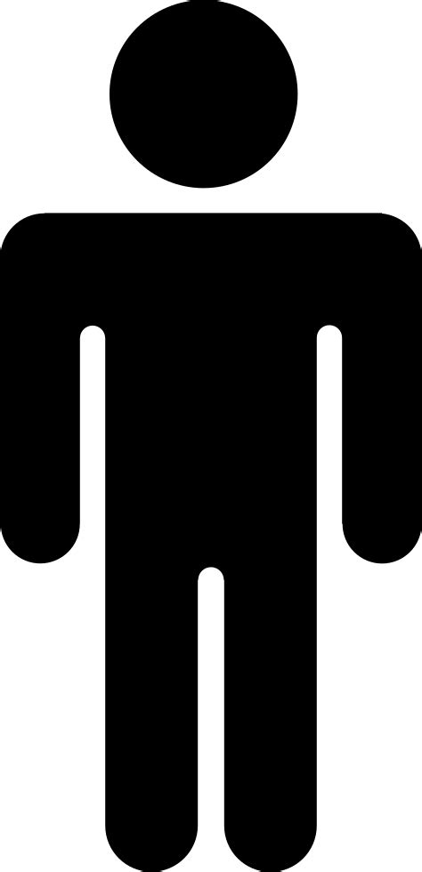 Users Male Icon Stickman Clipart Black And White Png Download