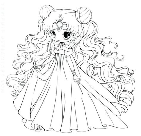 Elf Anime Chibi Princess Coloring Pages