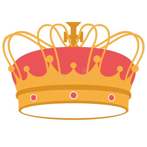 Isolated Colored King Or Queen Golden Crown Icon Vector Stock Vector
