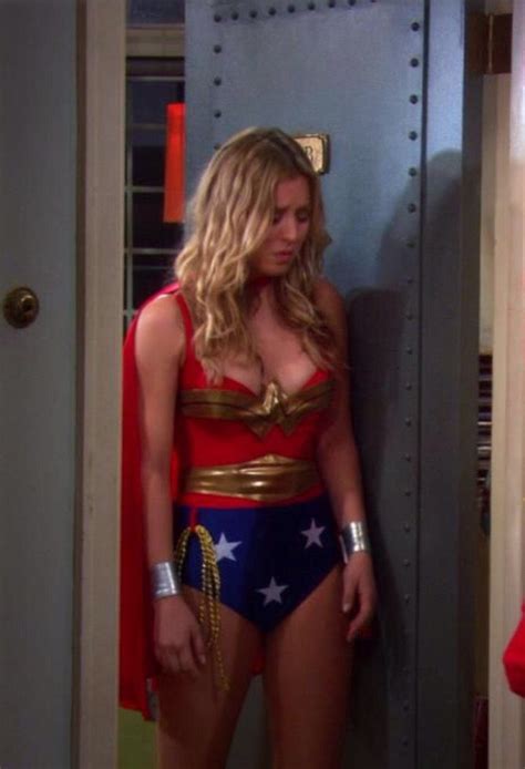 Kaley Cuoco Looking Great In A Wonder Woman Costume As Penny On The Big