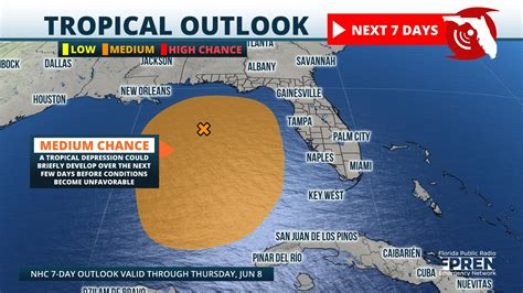 Tropical Disturbance In Gulf Has Stronger Chance Of Developing