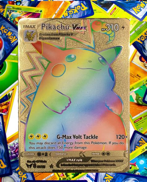 Custom Made Pokemon Cards Pikachu Vmax Holo Japanese Artist Trading