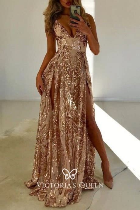 gold sparkly prom dress