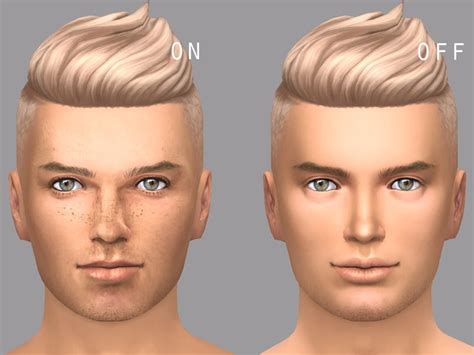 Realistic Face Overlay With Freckles Moles And Wrinkles For Male Sims