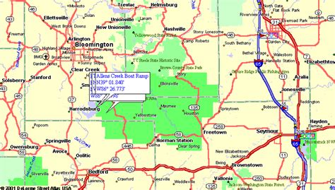 Map To Hardin Ridge Recreation Area In Hoosier National