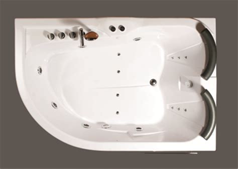 Air Bath Tub With Heater 2 Person Jacuzzi Tub Indoor Handle Shower