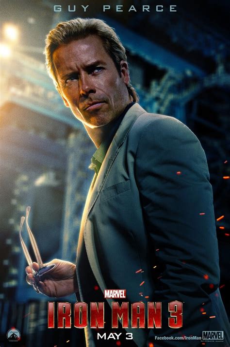 Guy Pearce Character Poster For Shane Blacks Iron Man 3 Scannain
