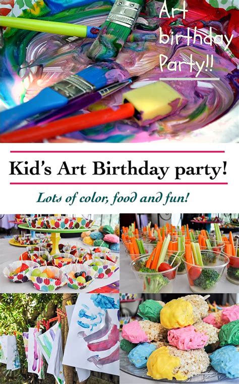 Diy Kids Art Party Colorful Food And Decor Anikas Diy Life