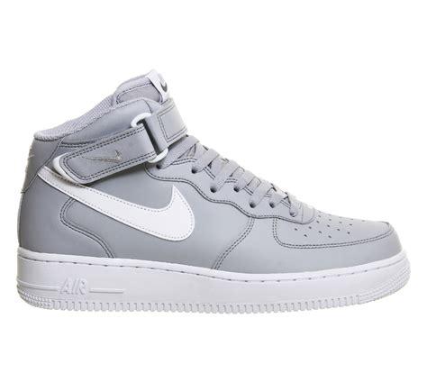 Nike Leather Air Force 1 Mid In Grey Grey Lyst