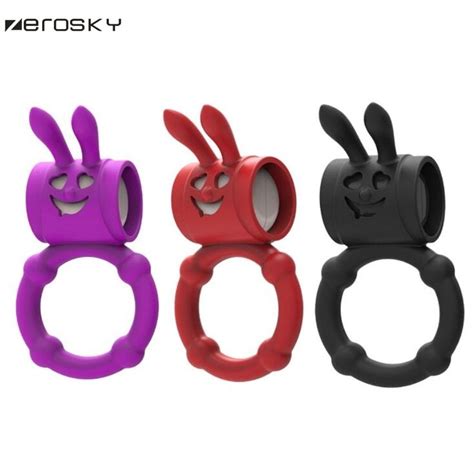 zerosky penis ring silicone waterproof vibrating cock ring time delay penis vibrator g spot