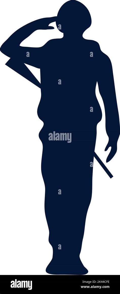 Silhouette Saluting Soldier Stock Vector Image And Art Alamy
