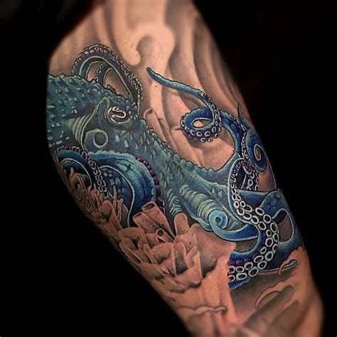 Blue Ringed Octopus Tattoos Designs Photos