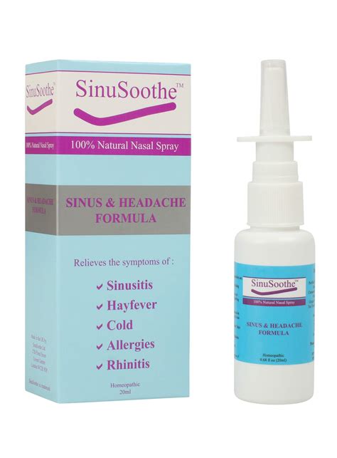 Buy Sinusoothe 100 Natural Nasal Spray Sinus And Headache Formula068floz Sinusitishay