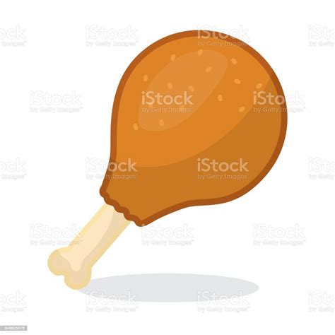 Fried Chicken Leg Thigh Food Stock Illustration Download Image Now