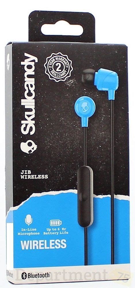 Skullcandy Bluetooth Wireless Jib In Ear Earbuds With Mic Blue