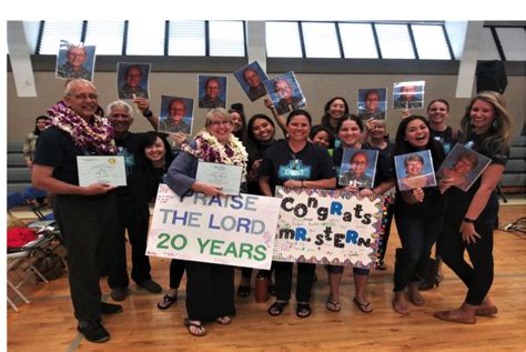 Two SAS Teachers Recognized for Twenty Years of Service - St. Anthony School Kailua