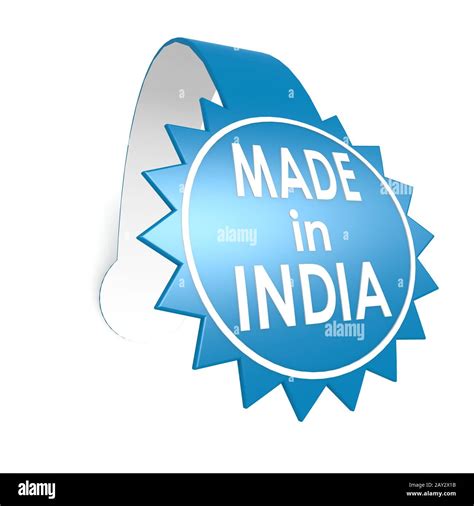 Made In India Star Label Stock Photo Alamy