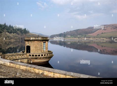 Water Outlet Tower On The Ladybower Reservoir Dam In The Dark Peak Of