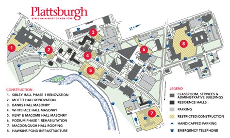 Suny Plattsburgh Campus Map World Map Gray