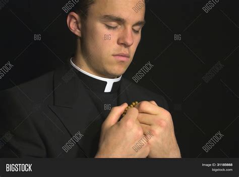 Young Priest Praying Image And Photo Free Trial Bigstock