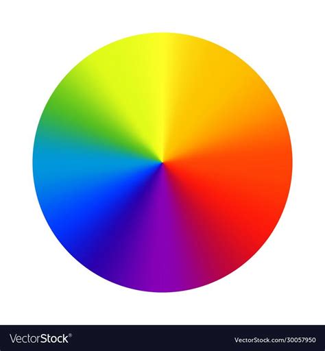 Color Wheel Palette Rgb Ryb Cymk System Color Vector Image On
