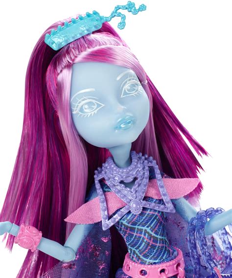 Monster high electrified supercharged ghoul draculaura hair raising ghouls spark imaginations with monster high™ draculaura™ doll's dress is fangtastic with a print of neon hearts, bats and spider webs on black; Amazon.com: Monster High Haunted Student Spirits Kiyomi ...