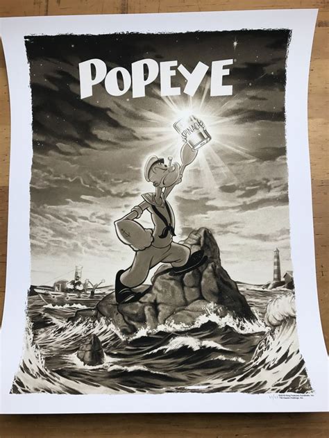 Popeye 2016 John Keaveney Poster Nycc Variant Poster Size Limited