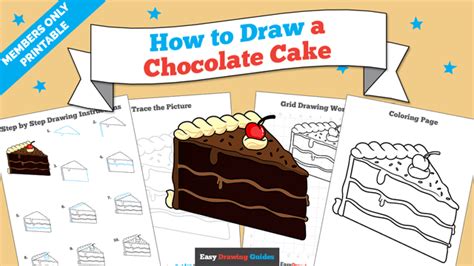 How To Draw A Chocolate Cake Really Easy Drawing Tutorial