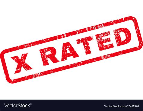 X Rated Rubber Stamp Royalty Free Vector Image