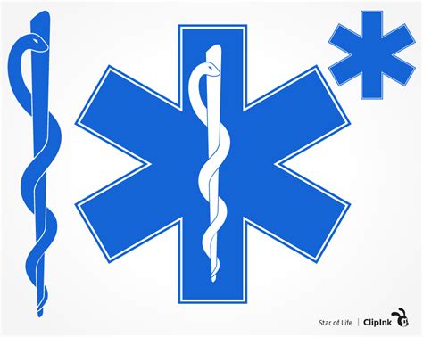 Download Star of Life, Rod of Asclepius | svg, png, eps, dxf, pdf ...