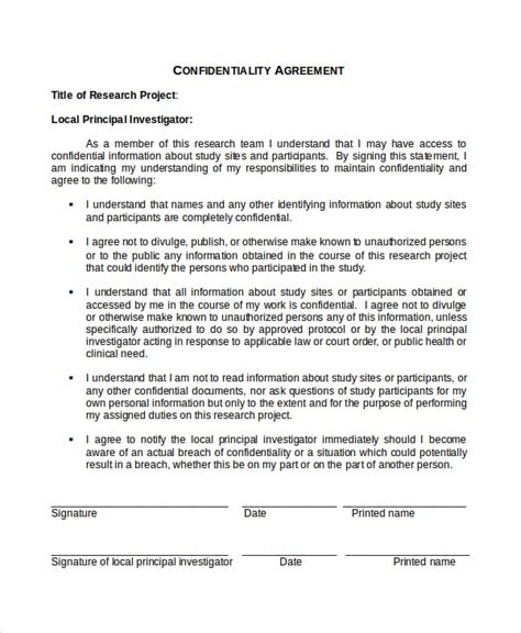 Confidentiality Agreement Templates 14 Free Word And Pdf Formats