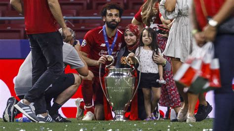 Mo Salah Celebrates Champions League Win With Wife Daughter