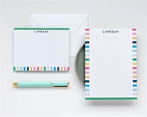 Custom Notepad And Notecard Set Cute Colorful Office Etsy Custom