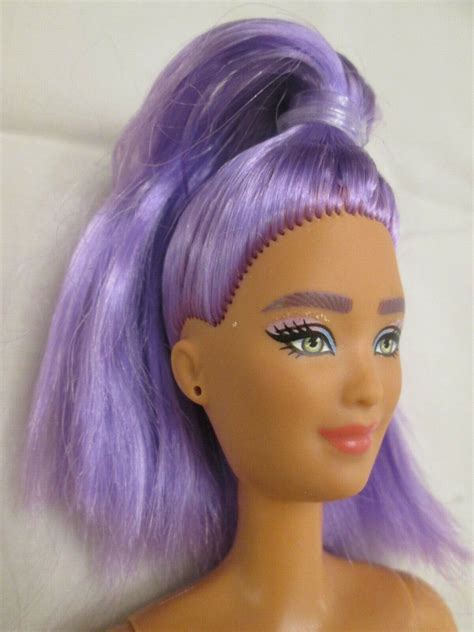 Nude Barbie Fashionistas Hybrid Doll Made To Move Body Purple