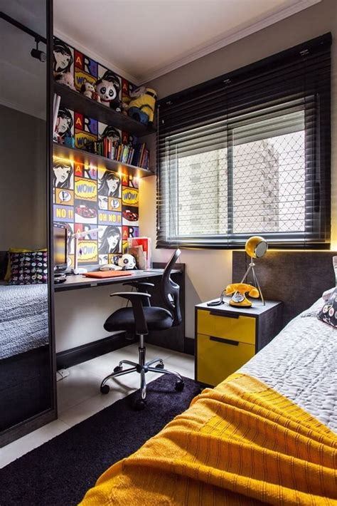 33 Cool Teenage Boy Room Decor Ideas Boy Bedroom Design Boys Room