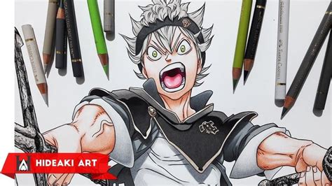 Speed Drawing Asta Black Clover Drawings Clover Anime