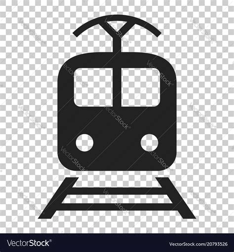 Train Transportation Icon On Isolated Transparent Vector Image