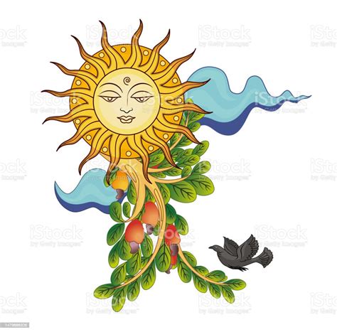 Sinhala Dan Tamil Tahun Baru Matahari Ilustrasi Vektor Seni Ilustrasi