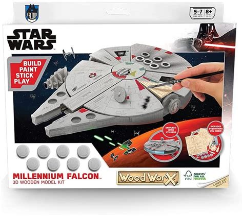 Maqueta Madera Para Pintar Halcón Milenario Millennium Falcon Star Wars