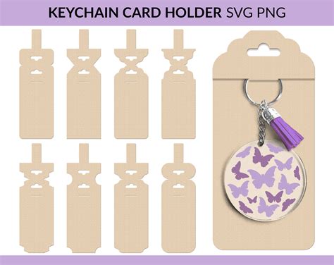 Keyring Display Card Svg Keychain Card Holder Svg Keyring - Etsy Singapore