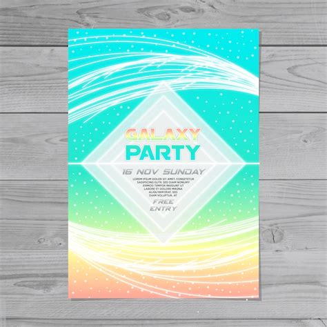 Premium Vector Colorful Abstract Galaxy Party Poster