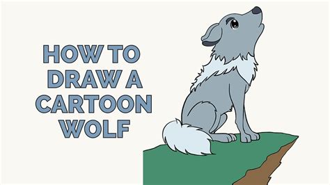 how to draw a cartoon wolf easy step by step drawing tutorial for beginner artists youtube