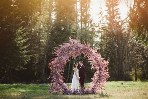 Cherry Blossom Ceremony Circle Arch Erin Wallis Photography Sublime