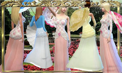 Mythical Dreams Sims 4 Victorian Dress With Bustle Set